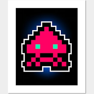 Pink Invader Posters and Art